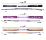 Double ended gel/acrylic brushes