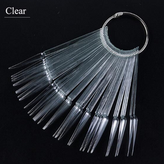 40pcs Stiletto nail swatch with metal ring