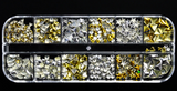 Palette - gold and silver nail art charms